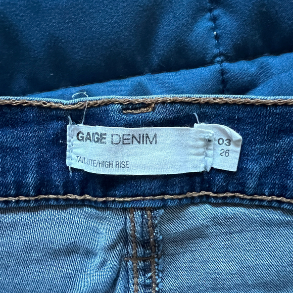 Garage | Denim Blue High-Rise Distressed Denim Shorts - Picture 2 of 3